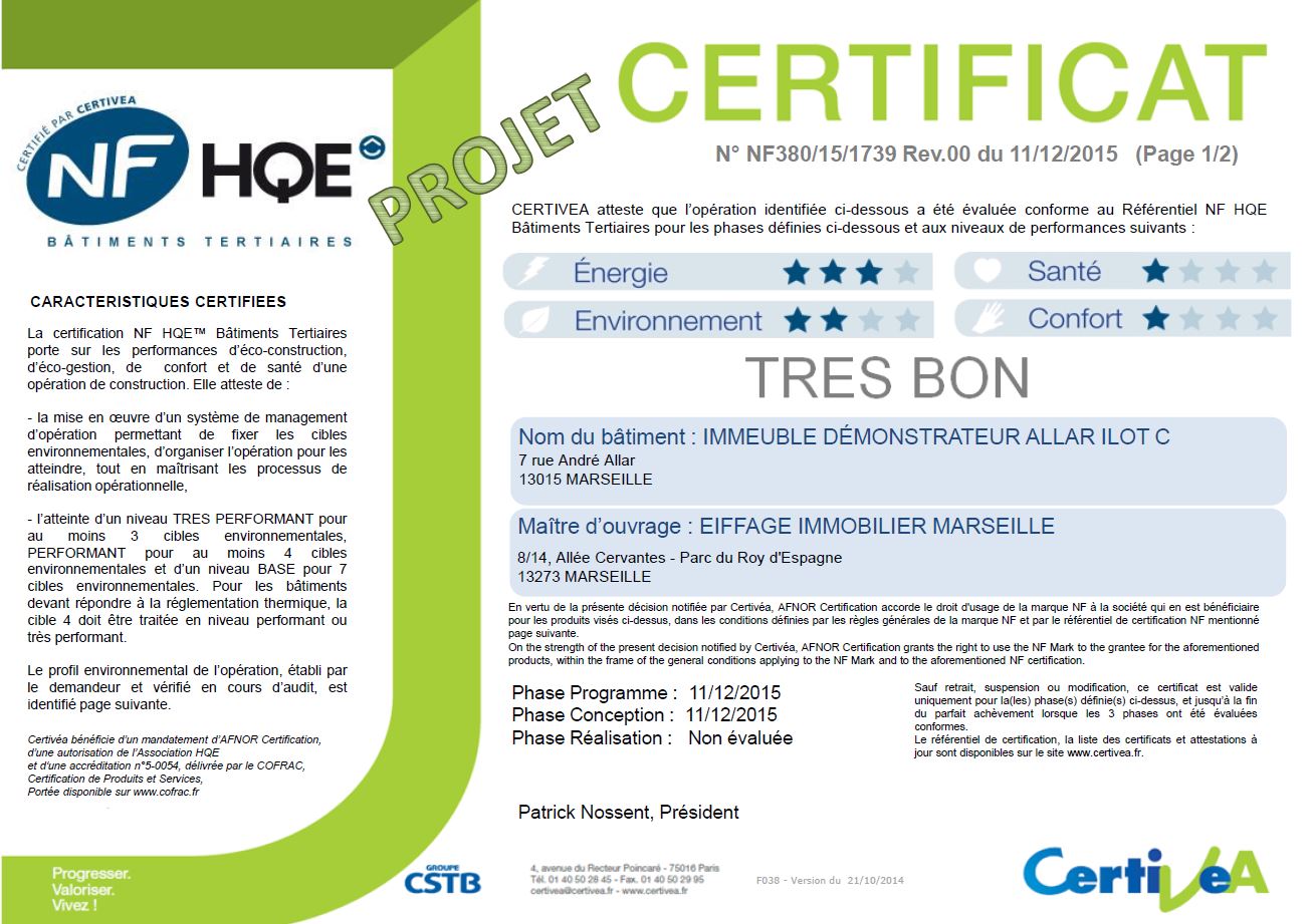 certificat HQE