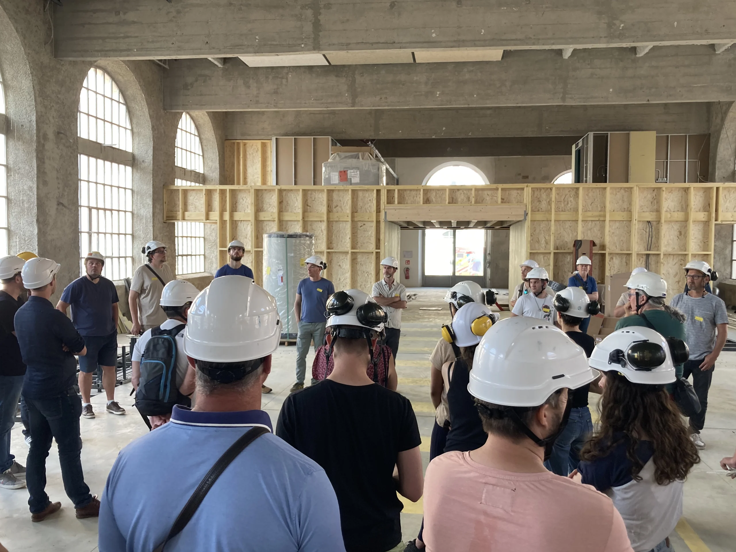 Groupe en visite chantier
