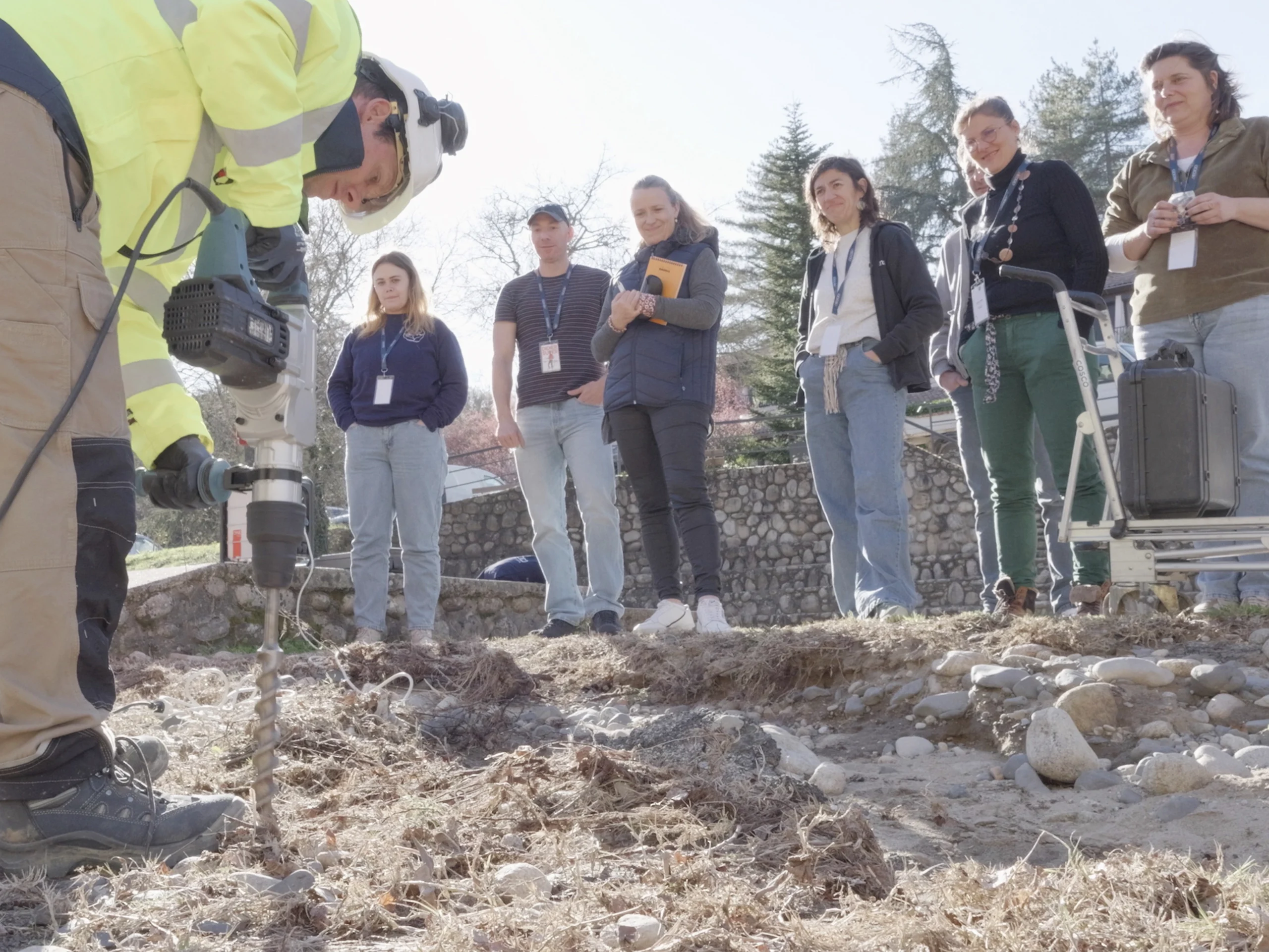 Groupe en visite chantier