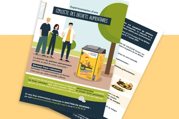 Affiche expérimentation d'une collecte des déchets alimentaire